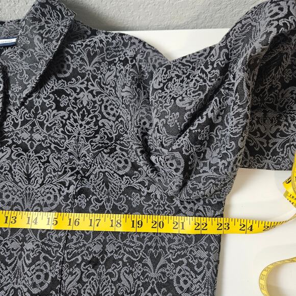 Croft & Barrow Jacket Women XL Black Gray Jacquard Button Front Pockets Casual - Picture 7 of 8